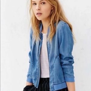 Cloth & Stone Chambray Bomber Jacket